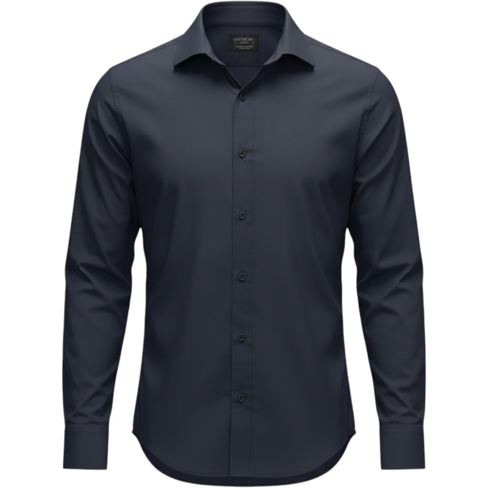 UNTUCKit Gironde Mens Regular Fit Navy Blue Button Down Shirt 40349 Size XL